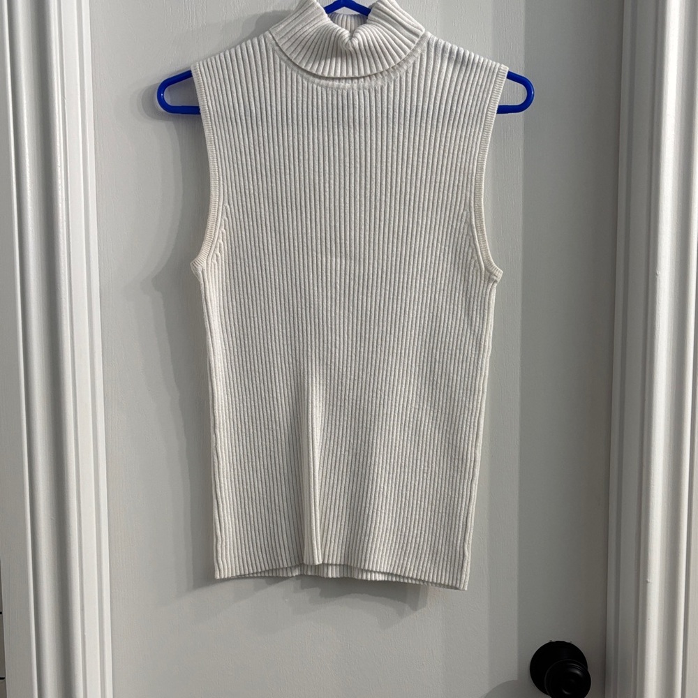 Preswick & Moore Ribbed Knit Tank Top - White